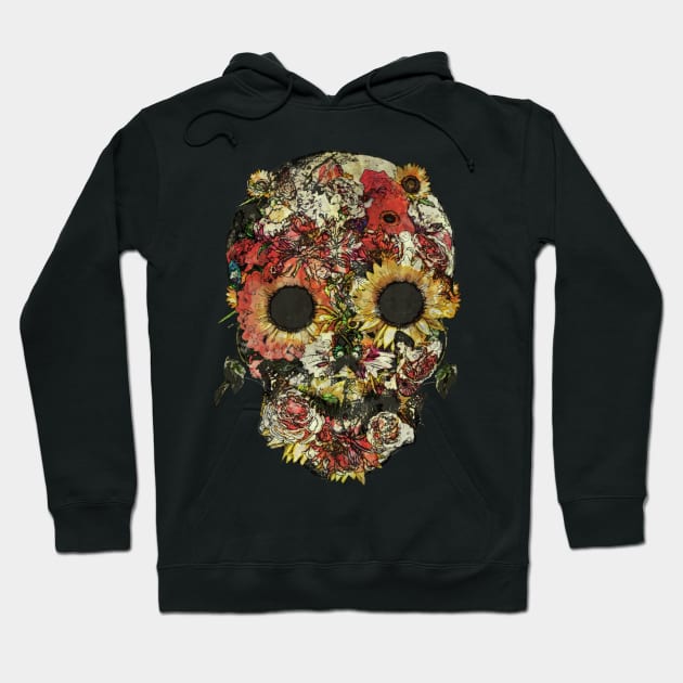 sugar skull, skull art flowers Hoodie by Collagedream